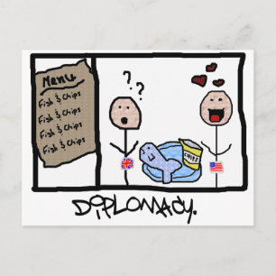 Diplomacy: Fish & Chips Postcard