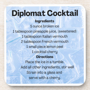 Diplomat Cocktail Recipe Coaster