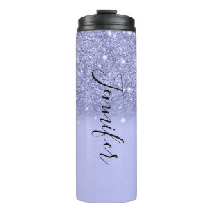 Dipped Blue Glitter Thermal Tumbler