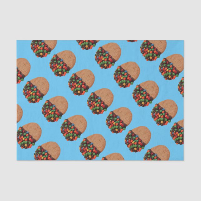 Dipped Chocolate Chip Cookie Pattern Tissue Paper (Front)