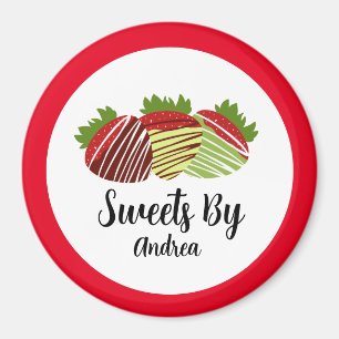 Dipped Chocolate Strawberry Sweets Shop Magnet