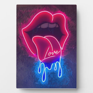 Dipping Lips Neon Sign, Dripping Love Led Sign, wa Plaque