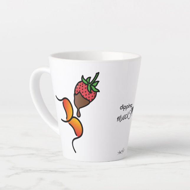 dipping muackS!!! Strawberry and Chocolate Latte Mug (Left Angle)