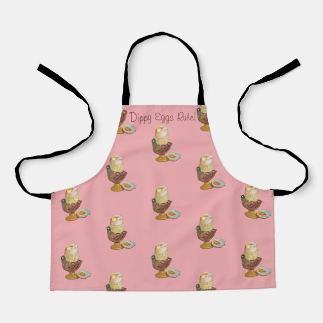 dippy egg shaped chicken egg cup fun  apron (Front)