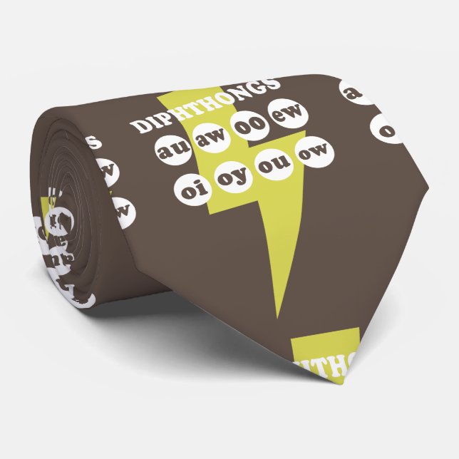 Dipthongs Learning English with phonics Tie (Rolled)