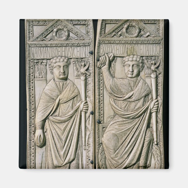 Diptych of Boethius  Consul in 487 AD Magnet (Front)