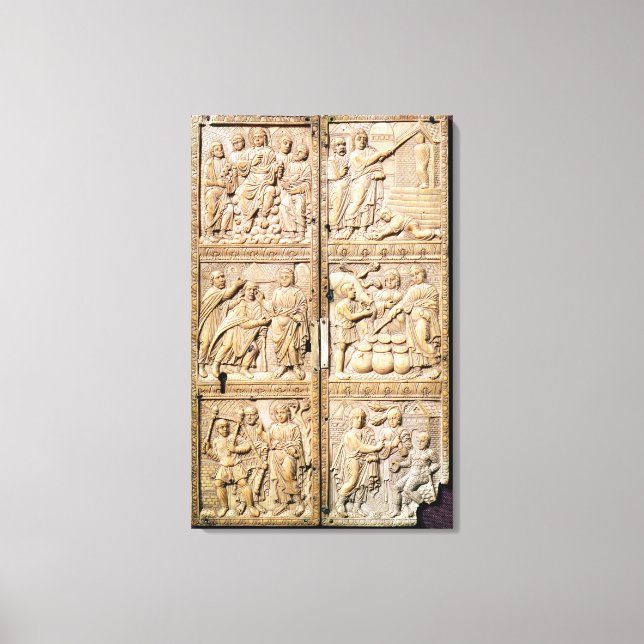 Diptych showing the Miracles of Christ Canvas Print (Front)
