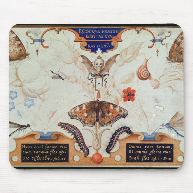 Diptych with flowers and insects, 1591 mouse mat (Front)