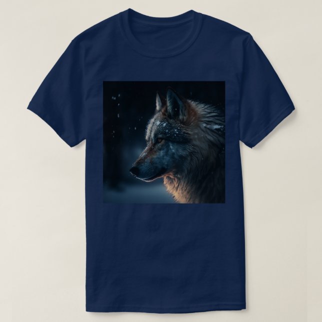 Dire Wolf Ai Artificial Intelligence Art Work T-Shirt (Design Front)