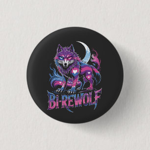 Dire Wolf Birewolf Bisexual LGBT 3 Cm Round Badge
