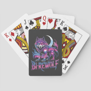 Dire Wolf Birewolf Bisexual LGBT Playing Cards