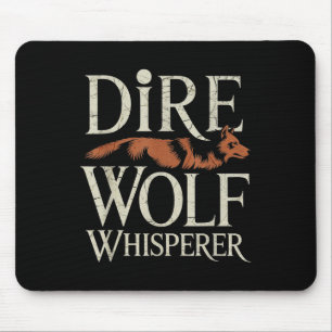 Dire Wolf Whisperer Grunge Mouse Mat