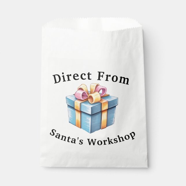 Direct From Santa's Workshop Favour Bags (Front)