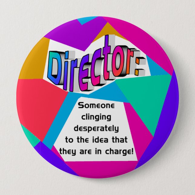 direct In Charge Round 10 Cm Round Badge (Front)