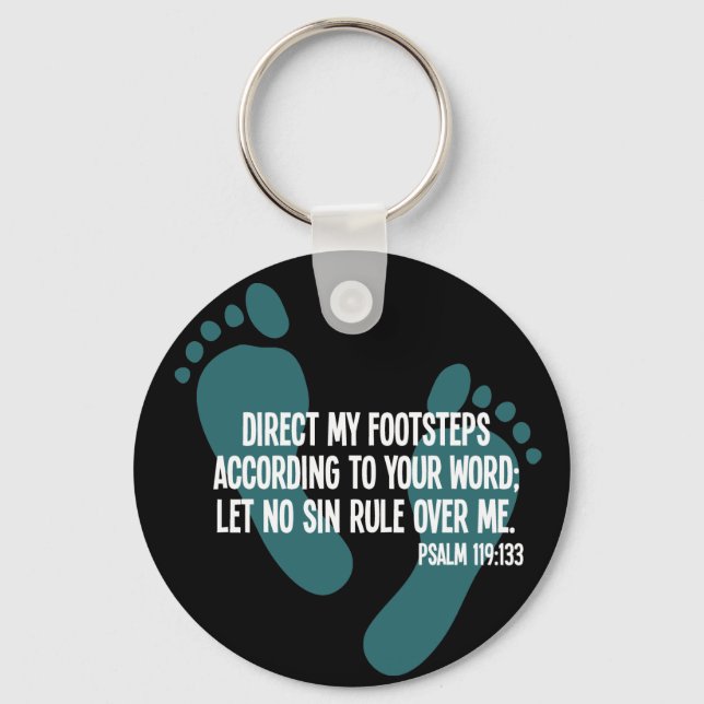 Direct My Footsteps According to Your Word Key Ring (Front)