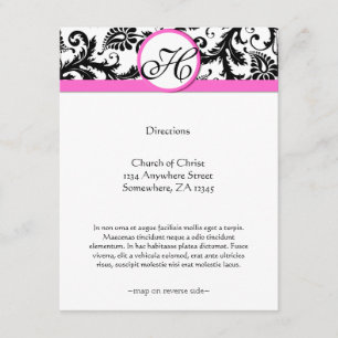 DIrection Cards- Require 5 x 7 size Inivitations Enclosure Card