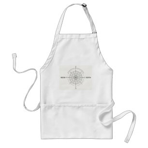 Direction Discovery Nautical Compass Rose Standard Apron