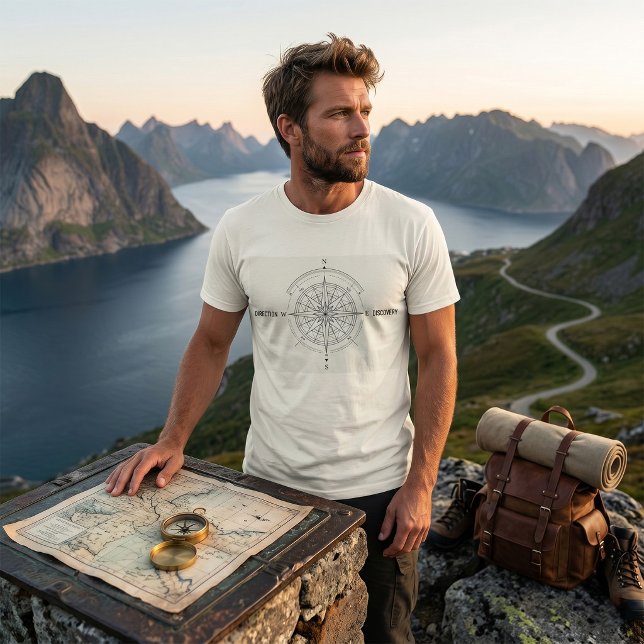 Direction Discovery Nautical Compass Rose  T-Shirt (Creator Uploaded)