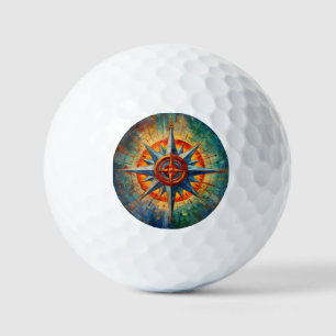Direction in Chaos (Compass Rose) Golf Balls
