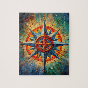 Direction in Chaos (Compass Rose) Jigsaw Puzzle