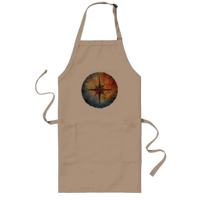 Direction in Chaos (Compass Rose) Long Apron (Front)