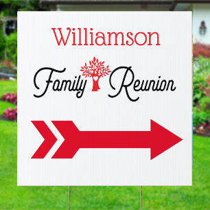Direction Right Arrow Family Reunion Garden Sign