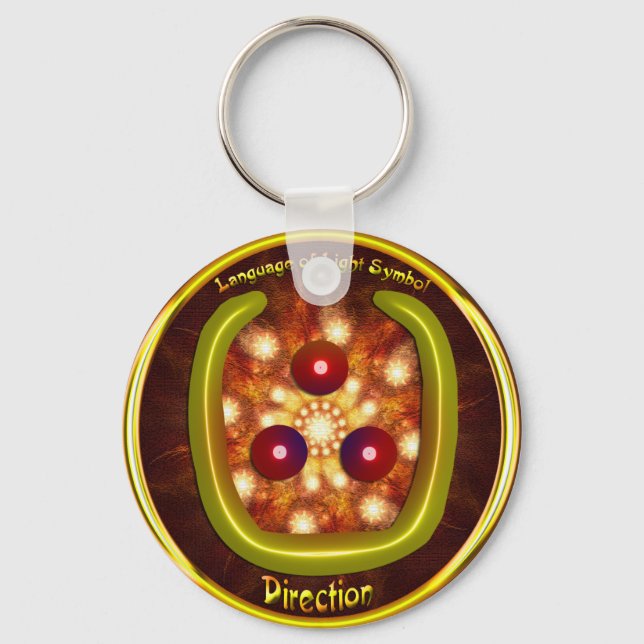 Direction Symbol Art  Key Ring (Front)