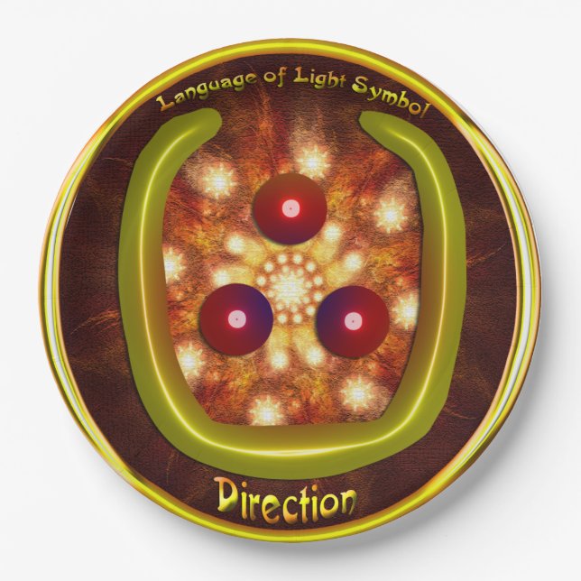 Direction Symbol Art Paper Plate (Front)