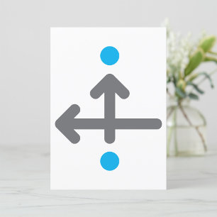 Directional Arrow Modern Minimalist Geometric  Invitation