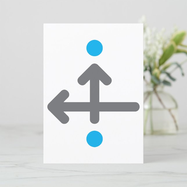 Directional Arrow Modern Minimalist Geometric  Invitation (Creator Uploaded)
