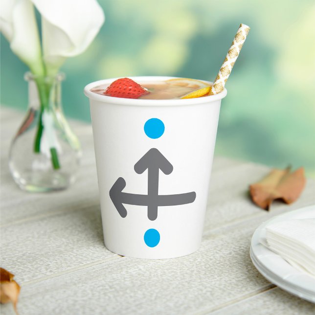 Directional Arrow Modern Minimalist Geometric  Paper Cups (Creator Uploaded)