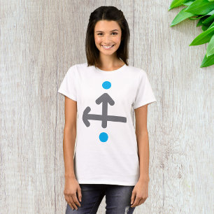 Directional Arrow Modern Minimalist Geometric  T-Shirt