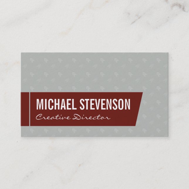 Directional (red) business card (Front)