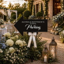 Directional Wedding Parking Reception Arrow
