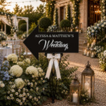 Directional Wedding Reception Arrow