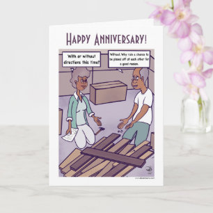 Directions Cartoon Anniversary Card