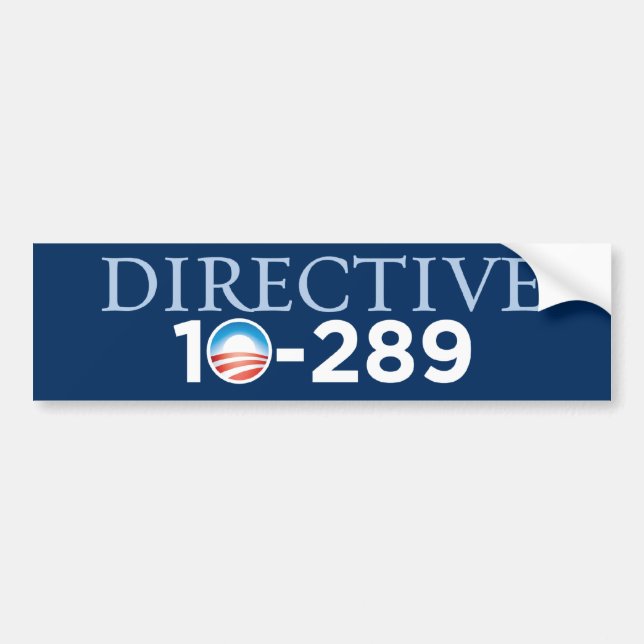 Directive 10-289 Bumper Sticker (Front)