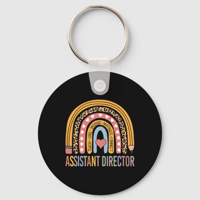 Director 100th Day Of School Assistant Manager  Key Ring (Front)
