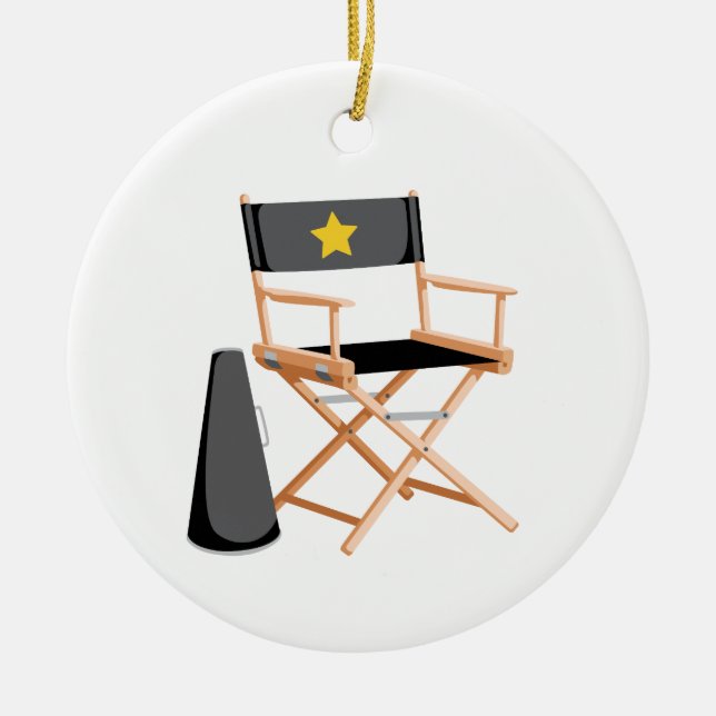 Director Chair Ceramic Tree Decoration (Front)