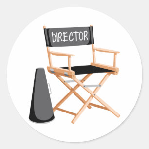 Director Chair Classic Round Sticker