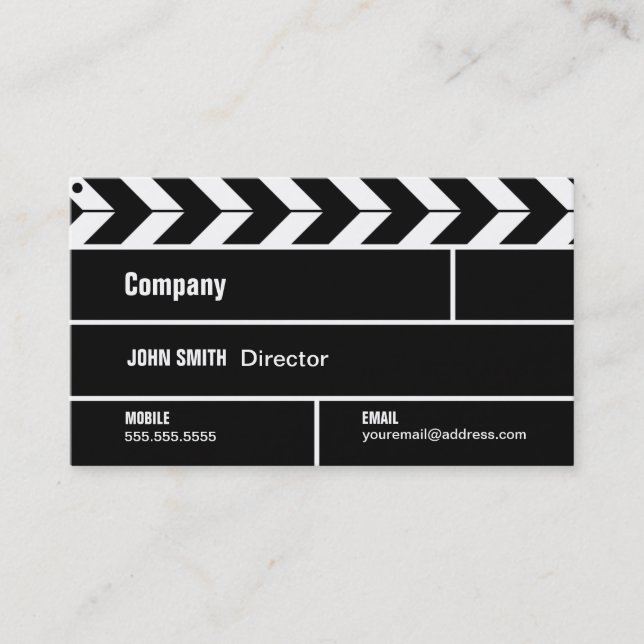 Director Clapperboard Film Movie Business Card (Front)