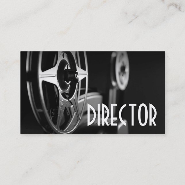 Director Clapperboard Film Movies Producer Act Business Card (Front)