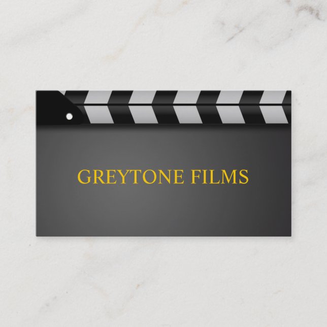 Director Clapperboard Film Movies Producer Act Business Card (Front)