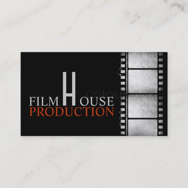 Director Clapperboard Film Movies Producer Act Business Card (Front)