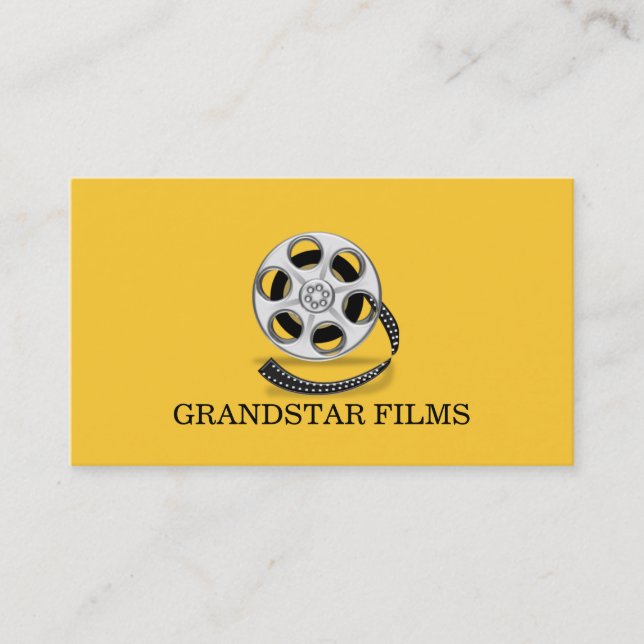 Director Clapperboard Film Movies Producer Business Card (Front)