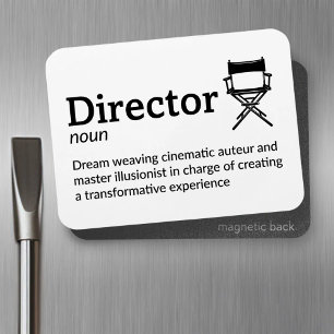 Director Definition - Funny Filmmaker 3" x 4" Flex Magnet