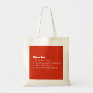 Director definition tote bag