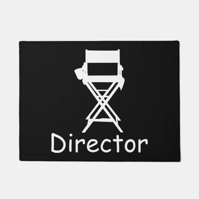 Director director's chair Film Crew gift Filmmaker Doormat (Front)
