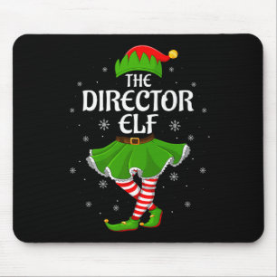 Director Elf Christmas Family Girls Women Elf Squa Mouse Mat