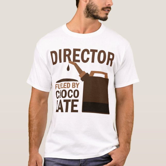 Director (Funny) Chocolate T-Shirt (Front)